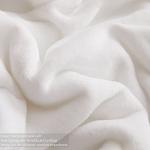 Super Soft White Fleece Bed Blanket Throw