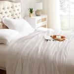 Super Soft White Fleece Bed Blanket Throw