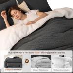 Gray Sherpa Queen Comforter Set - 3 Pieces