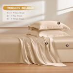 Luxury 4-Piece Mulberry Silk Bed Set, Champagne