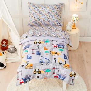 Lasoftan Boys Toddler Bedding Set - 4 Piece