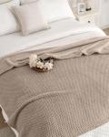 Cozy Light Brown XL Soft Fleece Blanket