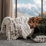 EverGrace Ultra Soft Fluffy Faux Fur Throw Blanket