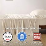 Bedsure Queen Bamboo Cooling Sheet Set, Light Beige