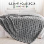 Kaisa Cozy 3D Checkered Fleece Throw Blanket