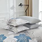 Blue Floral Queen Comforter Set - 7 Pieces
