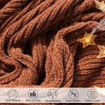 Cozy Burnt Orange Boho Throw Blanket