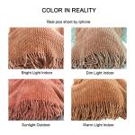 Cozy Burnt Orange Boho Throw Blanket