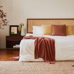 Cozy Burnt Orange Boho Throw Blanket