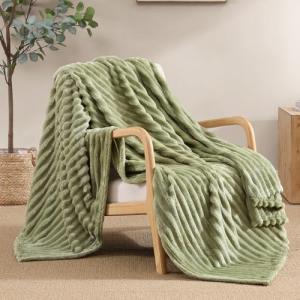 Super Soft Sage Green Throw Blanket 50x60 inches