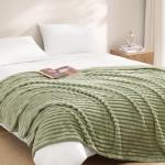 Super Soft Sage Green Throw Blanket 50x60 inches