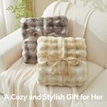 Cozy Faux Fur Tie-Dye Throw Blanket, 50x60 Inches