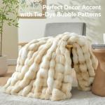 Cozy Faux Fur Tie-Dye Throw Blanket, 50x60 Inches