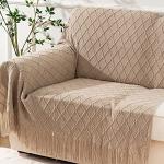 Khaki Boho Throw Blanket for Couch or Bed