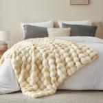 Cozy Faux Fur Tie-Dye Throw Blanket, 50x60 Inches
