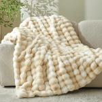 Cozy Faux Fur Tie-Dye Throw Blanket, 50x60 Inches