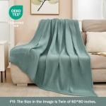 EMME Muslin Throw Blanket 100% Cotton Blankets for Couch Breathable Gauze All Season Soft and Lightweight Pre-Washed (Teal, 50"x70")