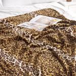 Edenleaf Leopard Print Blanket Fleece Throw for Bed Sofa Travel and Camping, Super Soft Cozy Fluffy Plush Cheetah Print Blanket for All Seasons 50"x60" (Dark Brown)