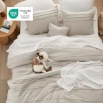 Beige Queen Comforter Set - 4 Pieces Complete Bedding