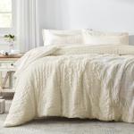 Beige Seersucker 7-Piece Queen Comforter Set