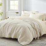 Beige Seersucker 7-Piece Queen Comforter Set