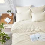 Beige Seersucker 7-Piece Queen Comforter Set