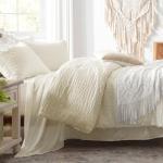 Beige Seersucker 7-Piece Queen Comforter Set