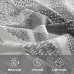 NTBAY Soft Cotton Pillow Shams, 2-Pack, Grey Waves