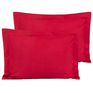 Soft Red Microfiber Pillow Shams Set of 2