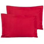 Soft Red Microfiber Pillow Shams Set of 2