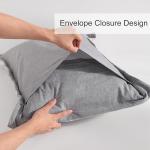 NTBAY Soft Cotton Pillow Shams, 2-Pack, Grey Waves