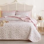 Floral Quilt Set - Reversible Pink Bedspread