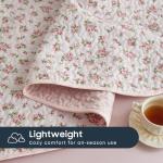 Floral Quilt Set - Reversible Pink Bedspread