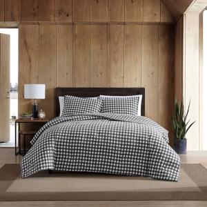 Eddie Bauer King Reversible Flannel Duvet Set