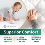 Ultra-Soft Waterproof Crib Mattress Protector Pad