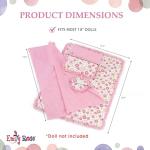 Emily Rose 5 Piece Doll Bedding Set