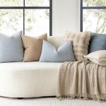 Cozy Camel Textured Throw Pillow Covers, 2-Pack