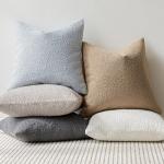 Cozy Camel Textured Throw Pillow Covers, 2-Pack