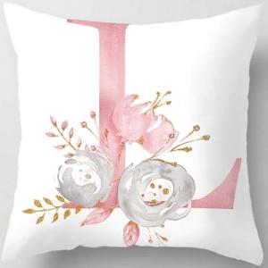 Pink Alphabet Throw Pillow Covers for Home Decor