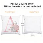 Pink Alphabet Throw Pillow Covers for Home Decor