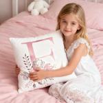 Pink Alphabet Throw Pillow Covers for Home Decor