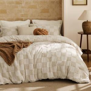 Beige Boho Tufted California King Comforter Set