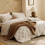 Beige Boho Tufted California King Comforter Set