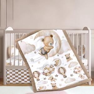 3 Pcs Safari Animal Crib Bedding Set