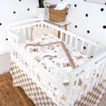 3 Pcs Safari Animal Crib Bedding Set