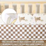 3 Pcs Safari Animal Crib Bedding Set