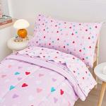 Viviland Purple Heart Toddler Bedding Set
