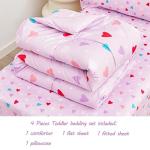 Viviland Purple Heart Toddler Bedding Set
