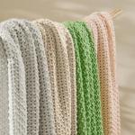 Cozy Beige Chunky Cable Knit Throw Blanket