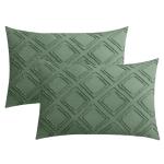 Green Boho Plaid Pillowcases 2 Pack